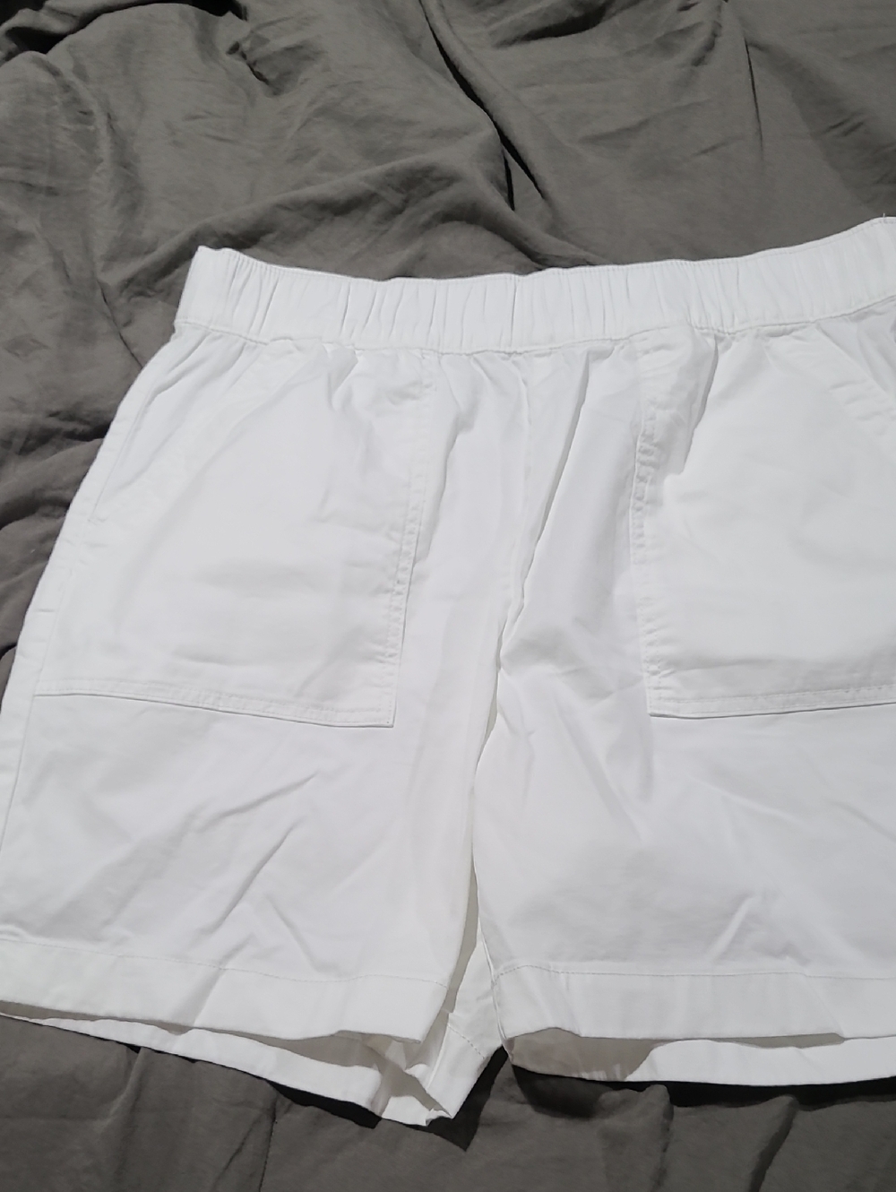 croft & barrow White Elastic Waist Casual Shorts